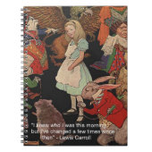 Lewis Carroll Illustration & Mind Change Quote Notitieboek (Voorkant)