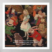 Lewis Carroll & Mind Change Quote Poster (Voorkant)