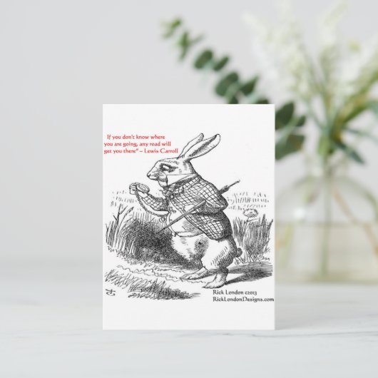 Lewis Carroll zien Illustratie en citaat Briefkaart (Staand voorkant)