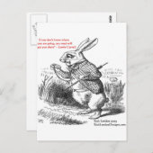 Lewis Carroll zien Illustratie en citaat Briefkaart (Voorkant / Achterkant)