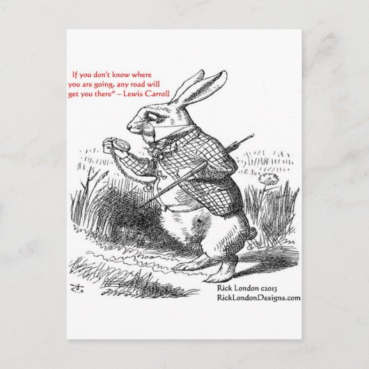 Lewis Carroll zien Illustratie en citaat Briefkaart (Voorkant)