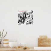 Lewis Carroll zien Illustratie en citaat Poster (Keuken)