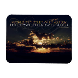 Lewis Cass "Doubt" Inspirerend quote Flexibel Magneet