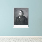 Lewis Cass, gegraveerd door William G. Jackman (fl Canvas Afdruk (Insitu (Houten vloer))