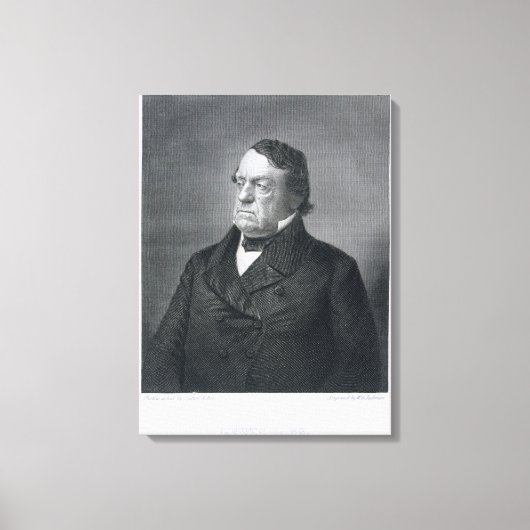 Lewis Cass, gegraveerd door William G. Jackman (fl Canvas Afdruk (Voorkant)