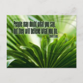 Lewis Cass Inspirerend quote "Twijfel" Briefkaart (Voorkant)