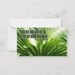 Lewis Cass Inspirerend quote "Twijfel" Notitiekaartje
