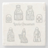 Lewis Chessmen in the Frontline Stenen Onderzetter (Voorkant)