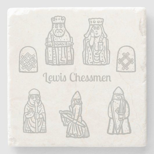 Lewis Chessmen in the Frontline Stenen Onderzetter (Voorkant)