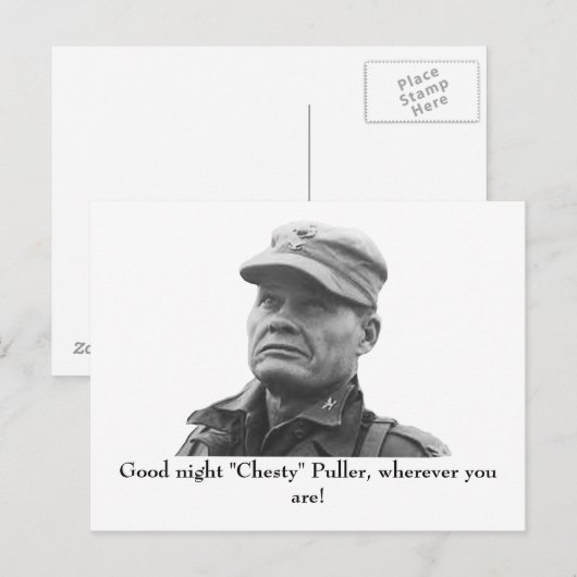 Lewis "Chesty" Puller Briefkaart (Voorkant / Achterkant)