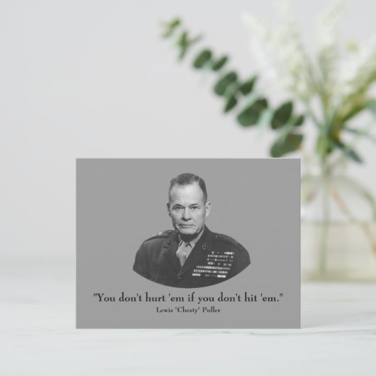 Lewis "Chesty" Puller Briefkaart (Staand voorkant)