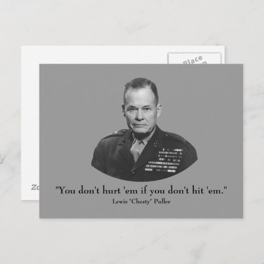 Lewis "Chesty" Puller Briefkaart (Voorkant / Achterkant)
