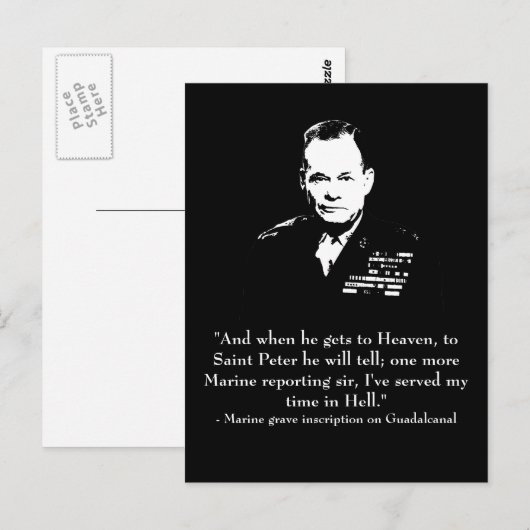 Lewis "Chesty" Puller Briefkaart (Voorkant / Achterkant)
