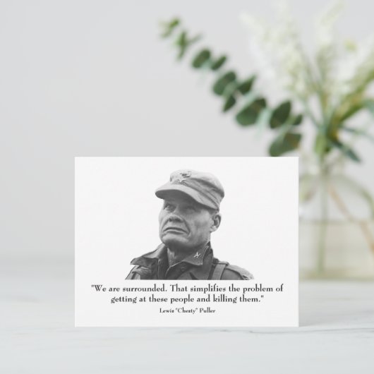 Lewis "Chesty" Puller Briefkaart (Staand voorkant)