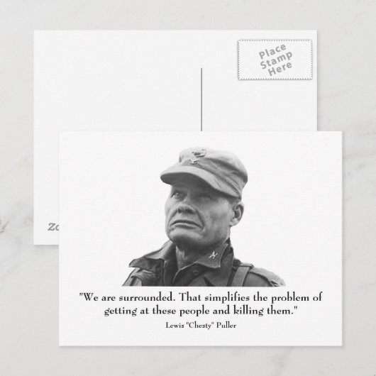 Lewis "Chesty" Puller Briefkaart (Voorkant / Achterkant)