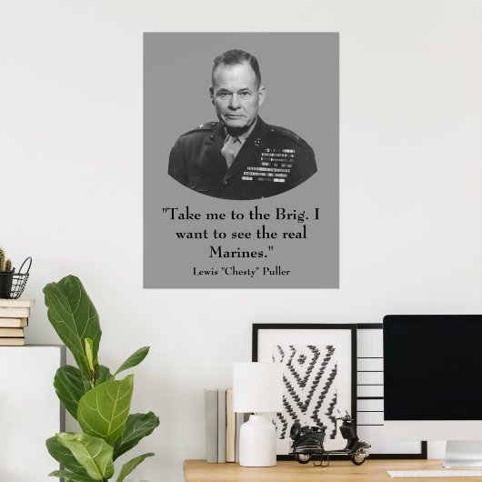 Lewis "Chesty" Puller — War Hero Poster (Thuiskantoor)