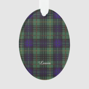 Lewis clan Pset Scottish kilt tartan Ornament