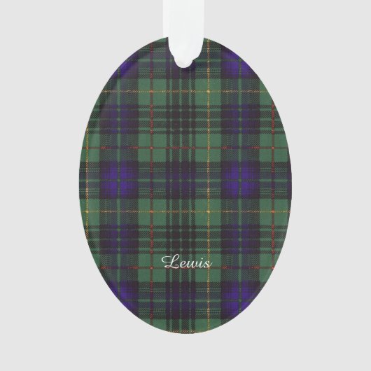 Lewis clan Pset Scottish kilt tartan Ornament (voorkant)