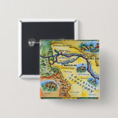 Lewis & Clark Expedition Map Vierkante Button 5,1 Cm (Voorkant /achterkant)