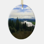 Lewis & Clark River, OR Keramisch Ornament (Rechts)
