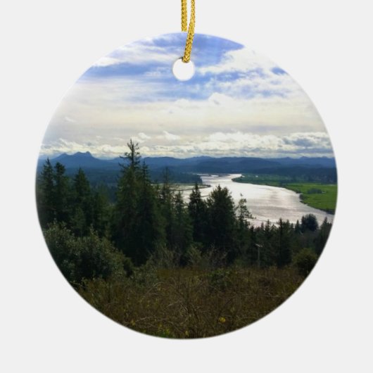 Lewis & Clark River, OR Keramisch Ornament (Voorkant)