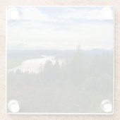 Lewis & Clark River, Oregon Glazen Onderzetter (Achterkant)