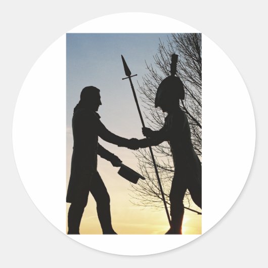 Lewis & Clark Ronde Sticker (Voorkant)