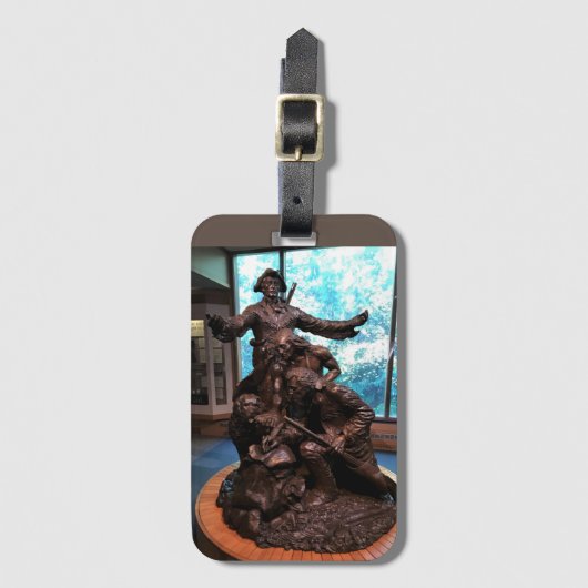 Lewis & Clark Statue, Fort Clatsop, Oregon Bagagelabel (Voorkant (verticaal))
