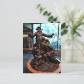 Lewis & Clark Statue, Fort Clatsop, Oregon Briefkaart (Staand voorkant)