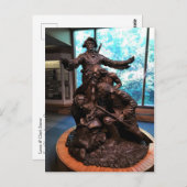 Lewis & Clark Statue, Fort Clatsop, Oregon Briefkaart (Voorkant / Achterkant)