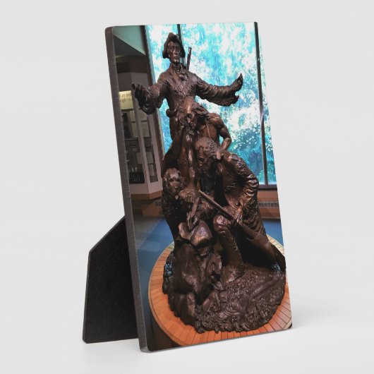 Lewis & Clark Statue, Fort Clatsop, Oregon Fotoplaat (Zijkant)