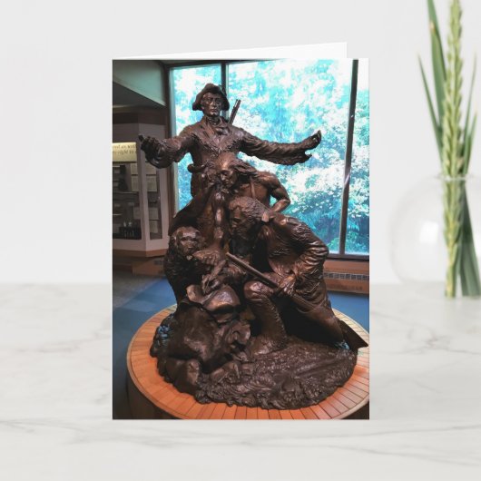 Lewis & Clark Statue, Fort Clatsop, Oregon Kaart (Voorkant)