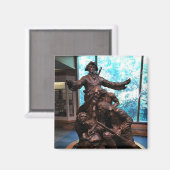 Lewis & Clark Statue, Fort Clatsop, Oregon Magneet (Voorkant / Achterkant)