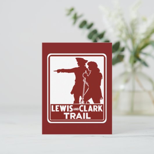 Lewis & Clark, Traffic Guide Sign, Verenigde State Briefkaart (Staand voorkant)