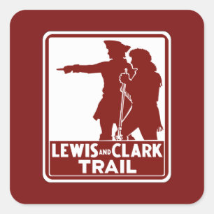 Lewis & Clark, Traffic Guide Sign, Verenigde State Sticker