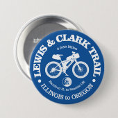 Lewis & Clark Trail (fietsen) Ronde Button 7,6 Cm (Voorkant /achterkant)