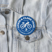 Lewis & Clark Trail (fietsen) Ronde Button 7,6 Cm (In situ)