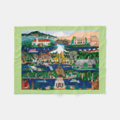 Lewis & Clark Trail ~ Oregon Fleece Deken (Voorkant (Horizontaal))