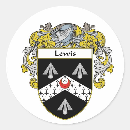 Lewis Coat of Arms (Beheerd) Ronde Sticker (Voorkant)