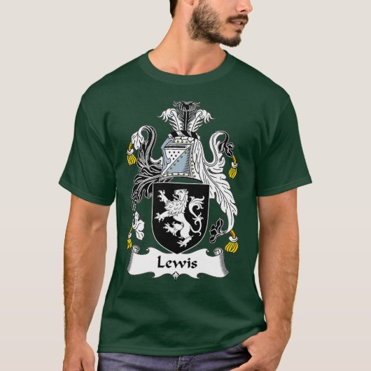 Lewis Coat of Arms Wales Family Crest T-shirt (Voorkant)