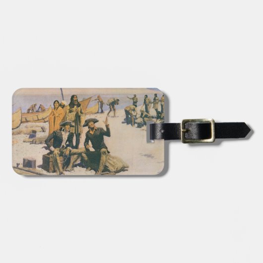 Lewis en Clark aan de Columbia River Bagagelabel (Voorkant horizontaal)