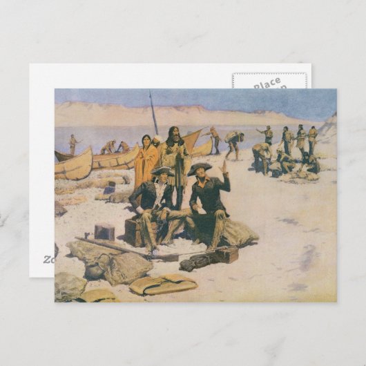 Lewis en Clark aan de Columbia River Briefkaart (Voorkant / Achterkant)