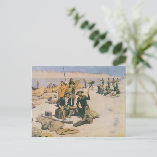 Lewis en Clark aan de Columbia River Briefkaart (Staand voorkant)