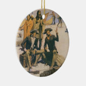 Lewis en Clark aan de Columbia River Keramisch Ornament (Rechts)