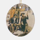 Lewis en Clark aan de Columbia River Keramisch Ornament (Links)