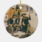 Lewis en Clark aan de Columbia River Keramisch Ornament (Achterkant)