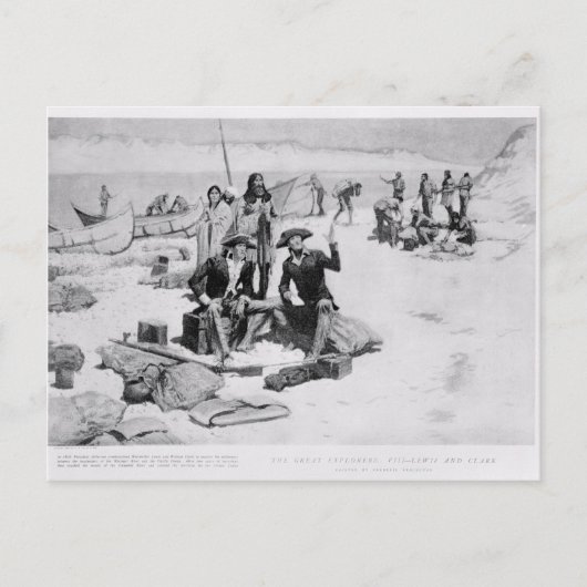 Lewis en Clark aan de monding van de Columbia Briefkaart (Voorkant)