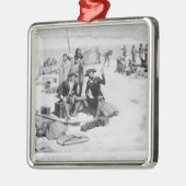 Lewis en Clark aan de monding van de Columbia Metalen Ornament (Links)