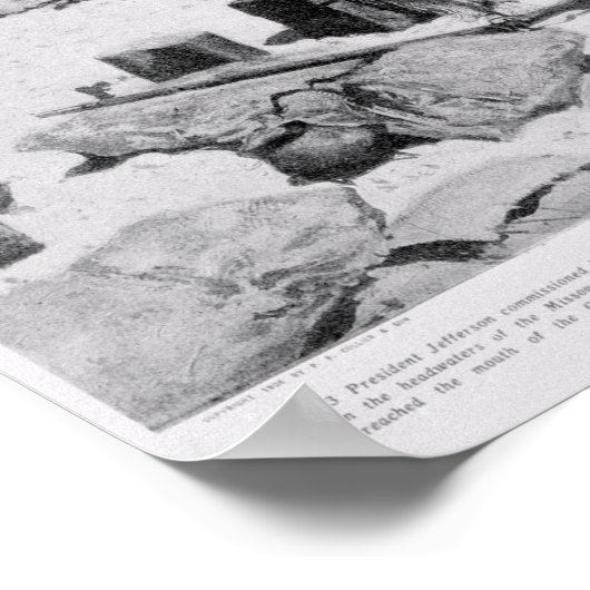 Lewis en Clark aan de monding van de Columbia Poster (Hoek)