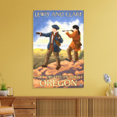 Lewis en Clark - Cape Discussie, Oregon Canvas Afdruk (Insitu (Woonkamer))